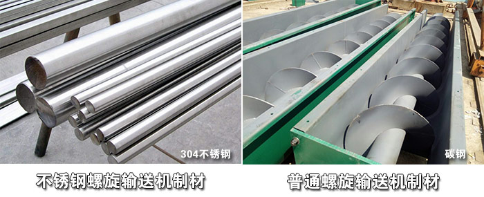 不銹鋼無軸螺旋輸送機制材